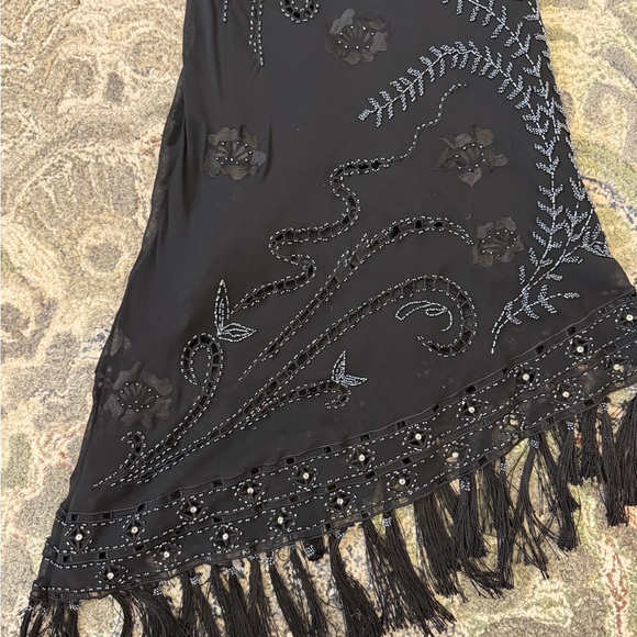 Sue Wong Nocturne 100% Silk Beaded Black Cocktail Dress Black 4 Small XS - Picture 5 of 10